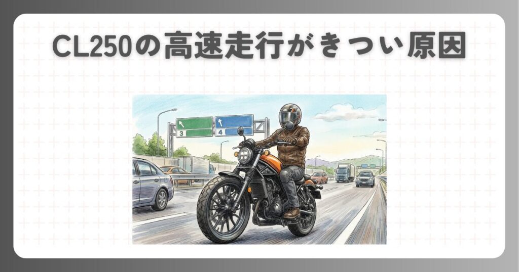 CL250の高速走行がきつい原因