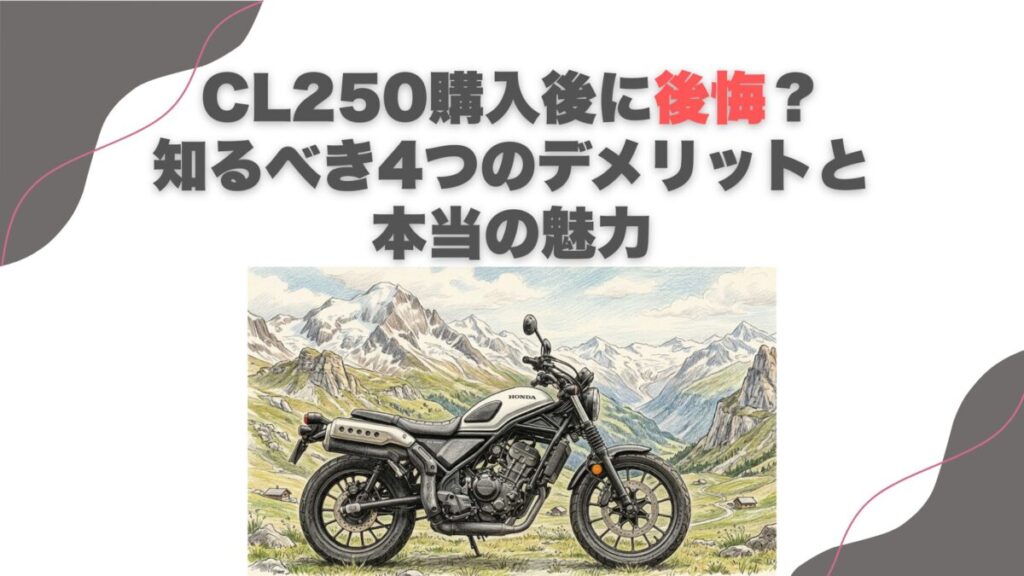 CL250購入後に後悔？知るべき4つのデメリットと本当の魅力
