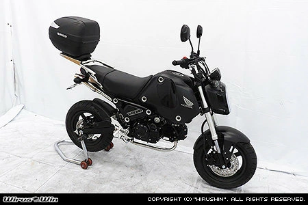 WirusWin ウイルズウィン SHAD製リアボックス付きタンデムバー グロムMSX125 HONDA ホンダ グラブバー・タンデムバー・シーシーバー 外装
