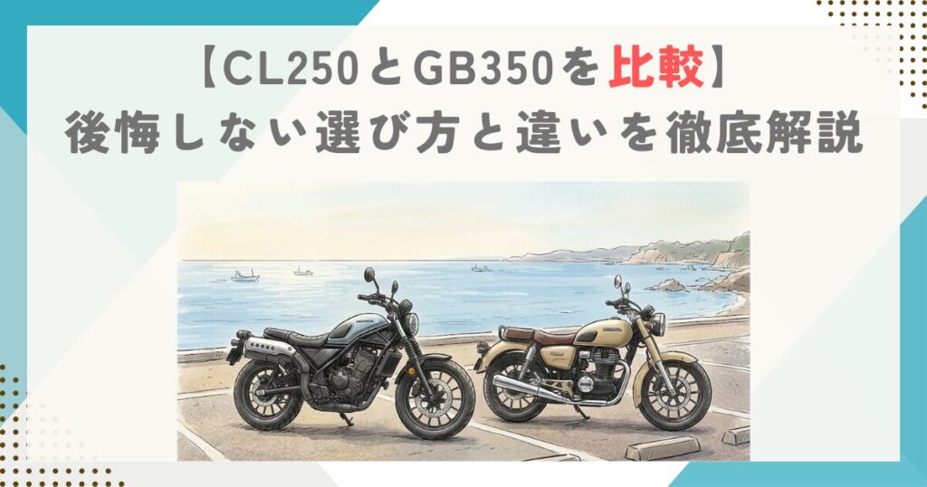 【CL250とGB350を比較】後悔しない選び方と違いを徹底解説