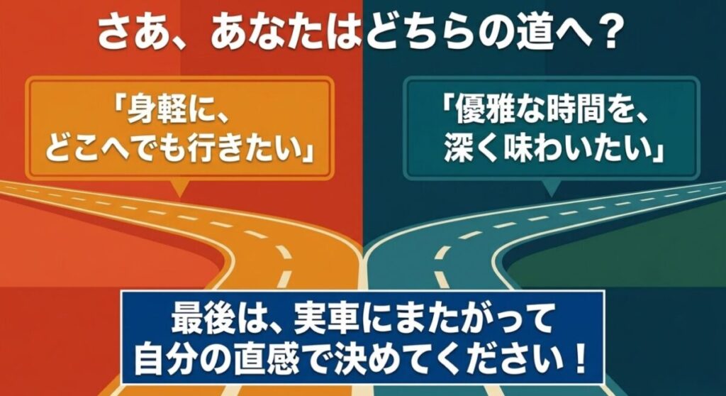 CL250とGB350:さあ、あなたはどちらの道へ?最後は実車にまたがって自分の直感で決めてください