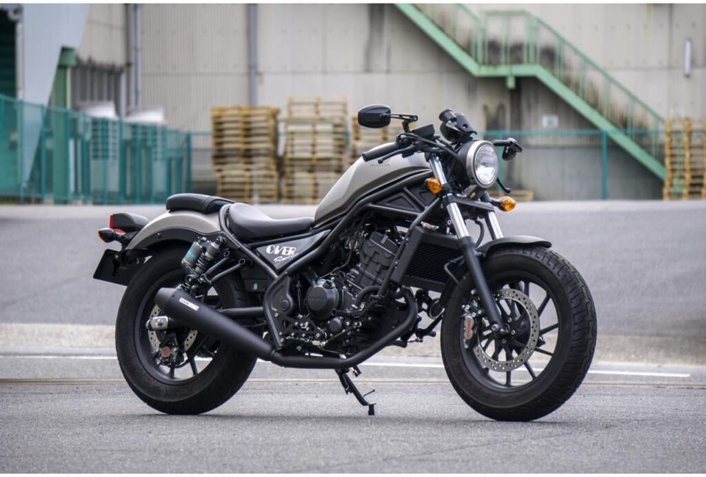 オーヴァーレーシング(OVER racing) SSメガホン コンプリートマフラー BLK Rebel250(17-23)S Edition(20-23) 25-131-02B