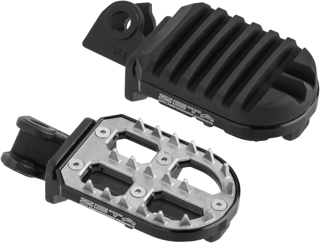 ジータレーシング(ZETA RACING) REBEL250 '17-24, CL250500 '23-24 アドベンチャーフットペグ ブラック F7015