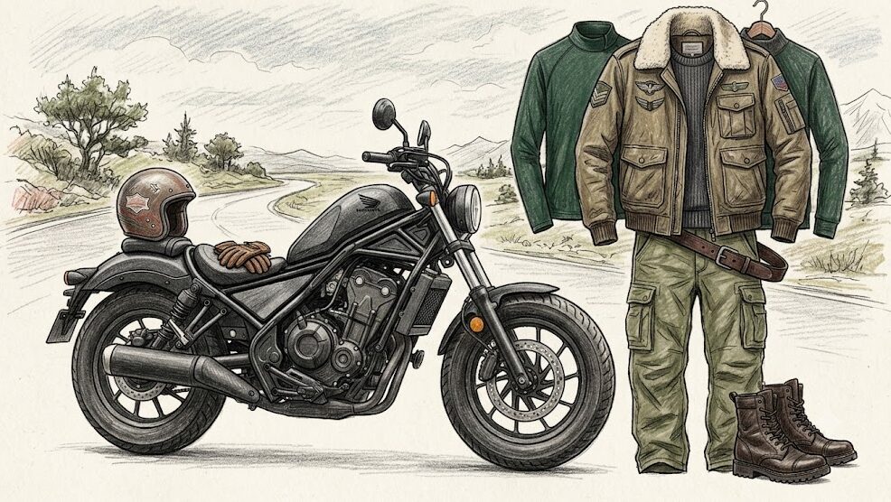 レブル250：メンズ向け！無骨でタフな服装スタイリング