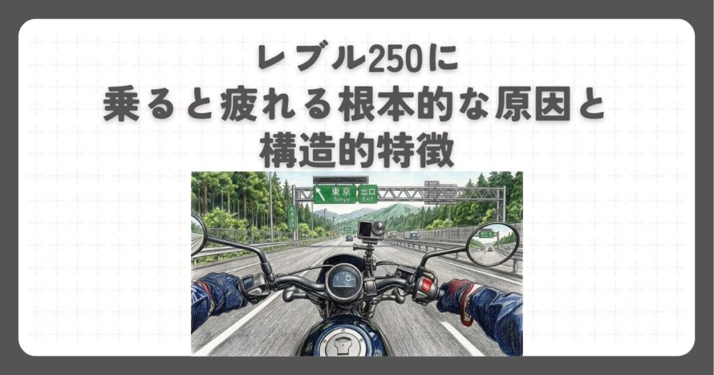 レブル250に乗ると疲れる根本的な原因と構造的特徴