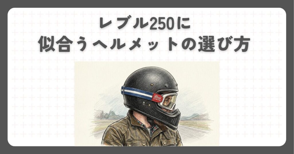 レブル250に似合うヘルメットの選び方
