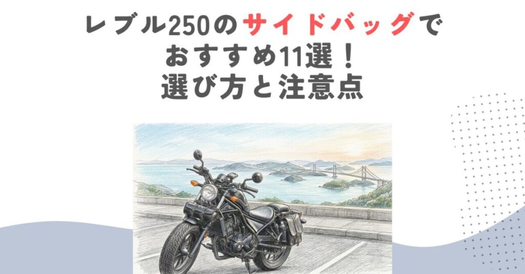 レブル250のサイドバッグでおすすめ11選！選び方と注意点