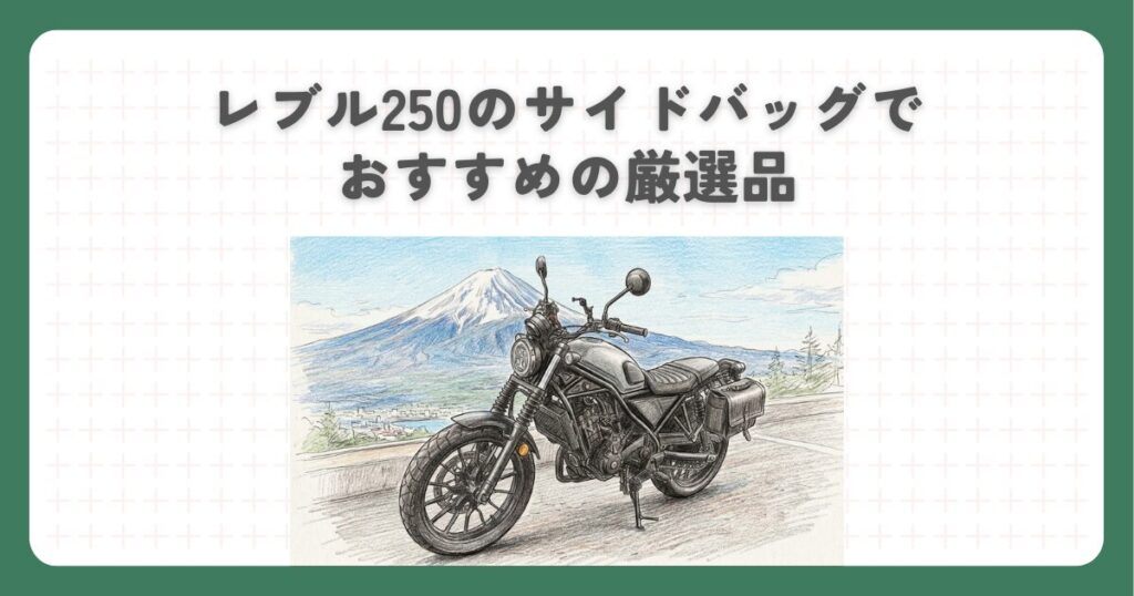 レブル250のサイドバッグでおすすめの厳選品
