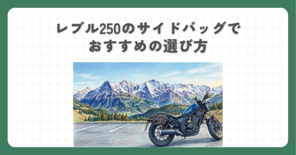 レブル250のサイドバッグでおすすめの選び方