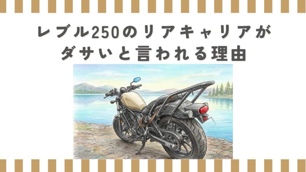 レブル250のリアキャリアがダサいと言われる理由