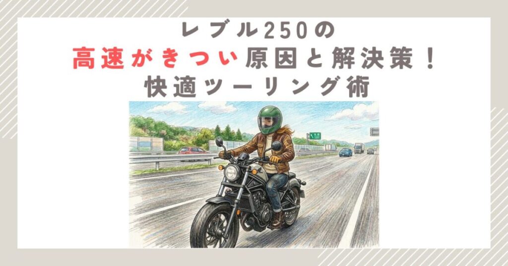 レブル250の高速がきつい原因と解決策！快適ツーリング術