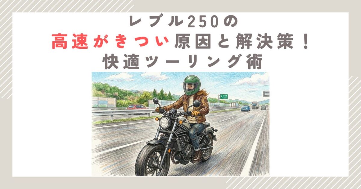 レブル250の高速がきつい原因と解決策！快適ツーリング術