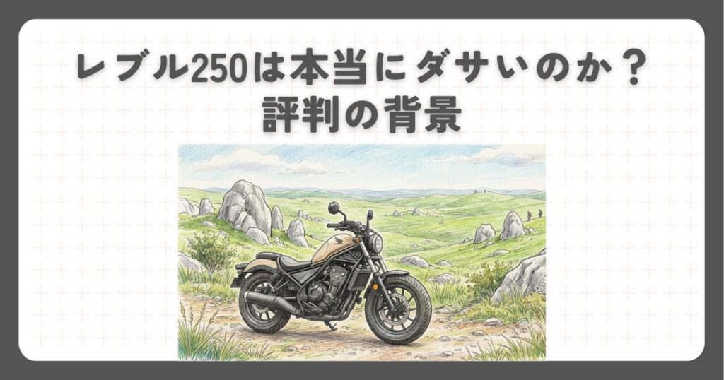レブル250は本当にダサいのか？評判の背景