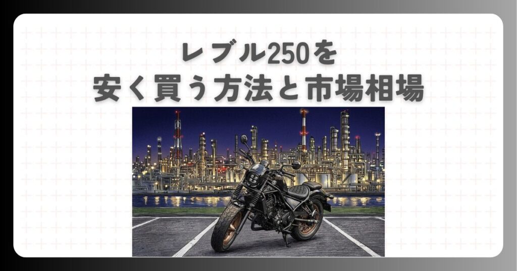 レブル250を安く買う方法と市場相場