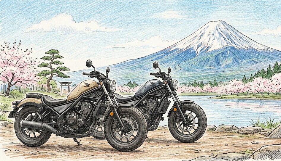 レブル250「チタニウムメタリック」「キャンディーディーゼルレッド」