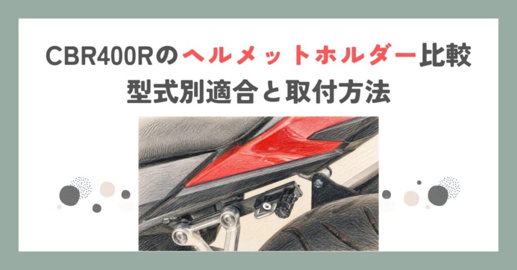 CBR400Rのヘルメットホルダー比較｜型式別適合と取付方法