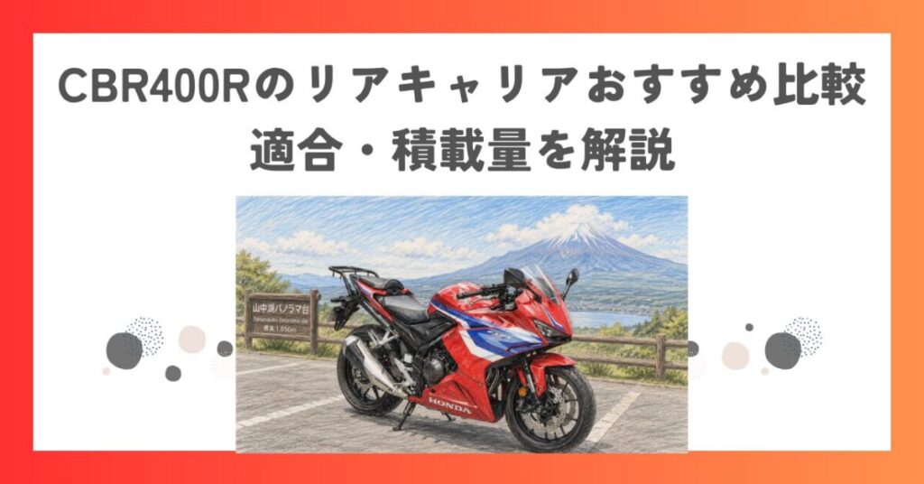 CBR400Rのリアキャリアおすすめ比較｜適合・積載量を解説
