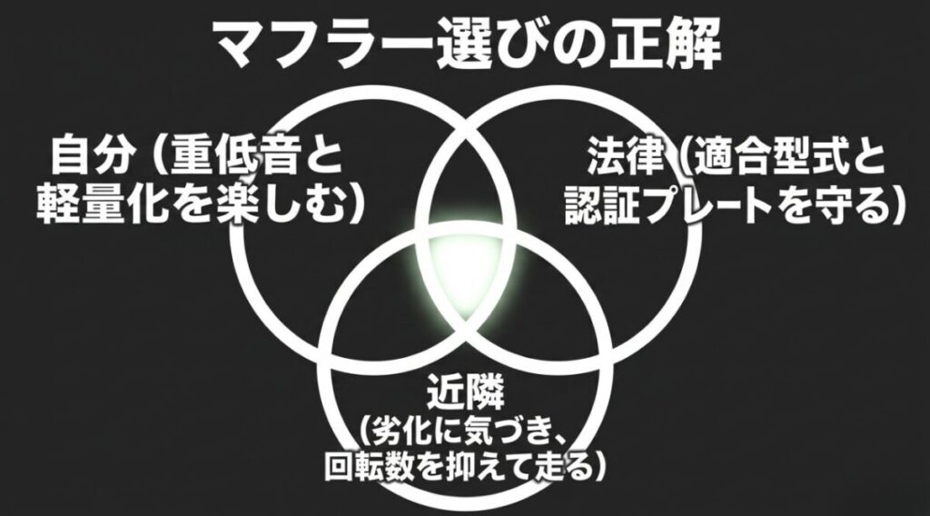 重低音と軽量化、法律への適合、近隣への配慮を両立するCBR400Rマフラー選びの考え方