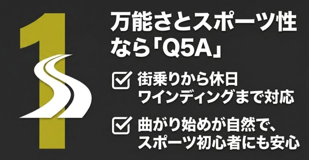 街乗りからワインディングまで対応し、自然な旋回性が特徴のDUNLOP SPORTMAX Q5A