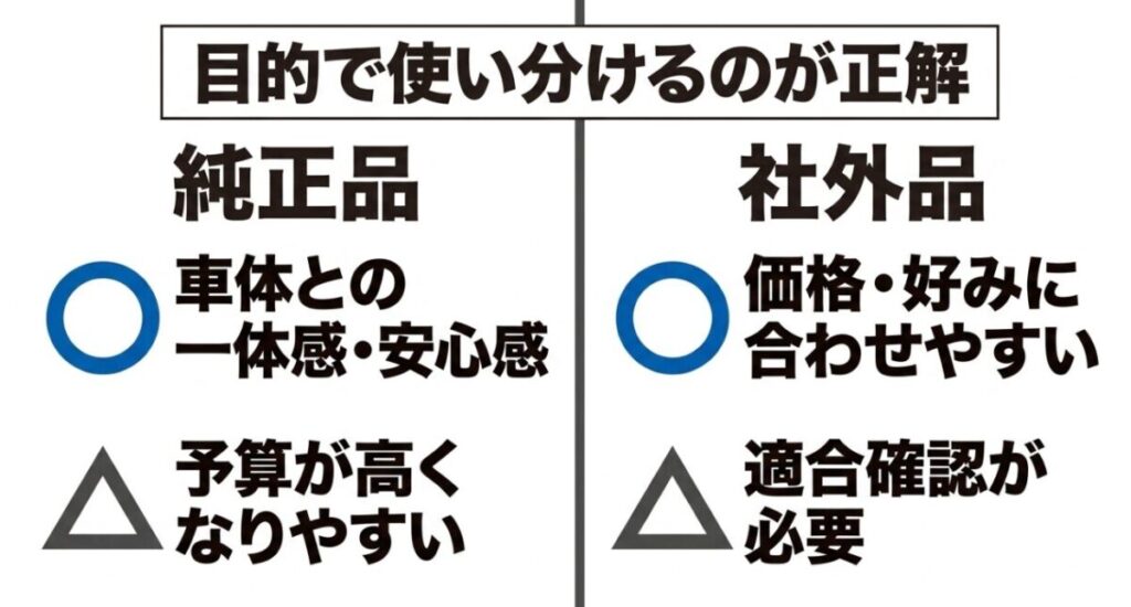 NX400の純正アクセサリーと社外カスタムパーツを一体感、価格、適合確認の違いで比較
