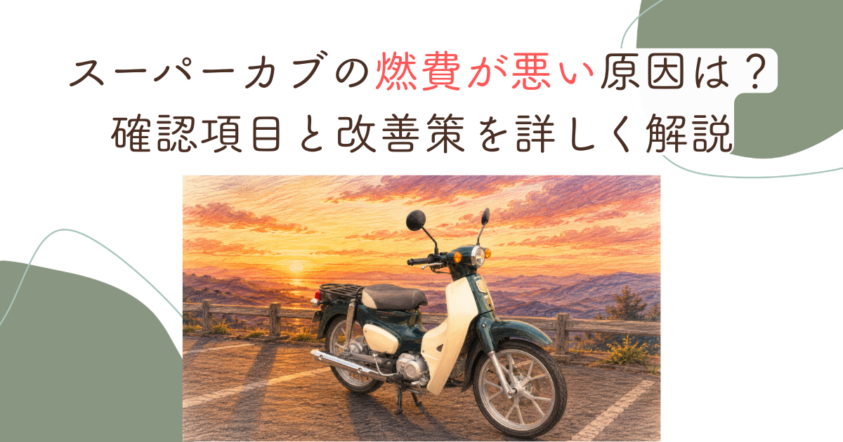 スーパーカブの燃費が悪い原因は？確認項目と改善策を詳しく解説