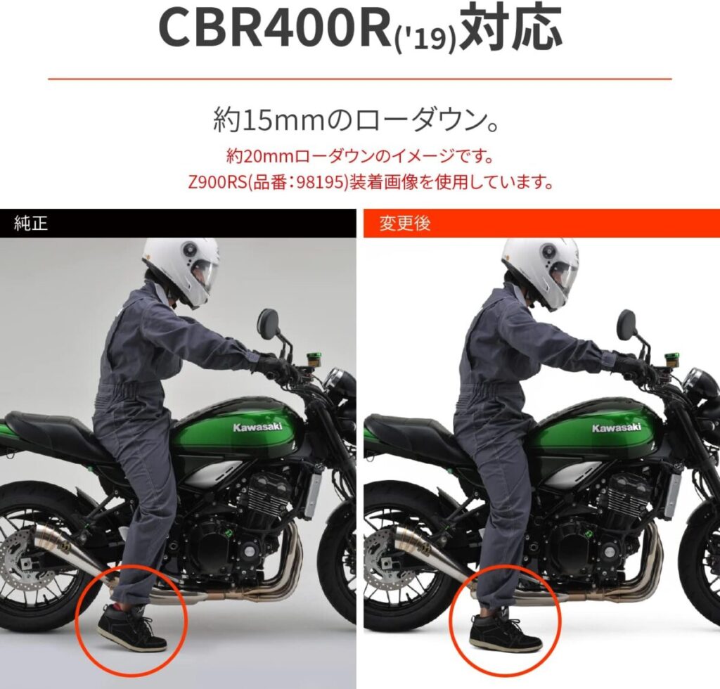 デイトナCBR400R(19-21)用 ローダウンキット