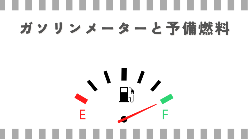スーパーカブ:ガソリンメーターと予備燃料