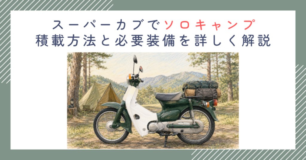 スーパーカブでソロキャンプ｜積載方法と必要装備を詳しく解説