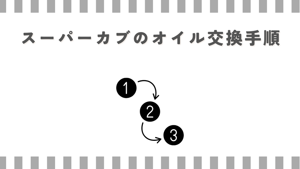 スーパーカブのオイル交換手順