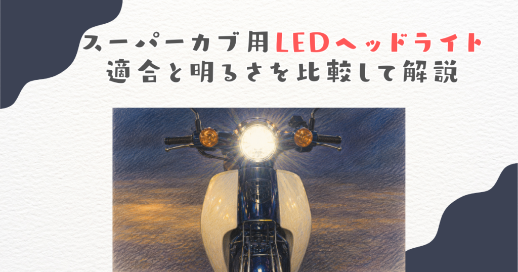 スーパーカブ用LEDヘッドライト｜適合と明るさを比較して解説