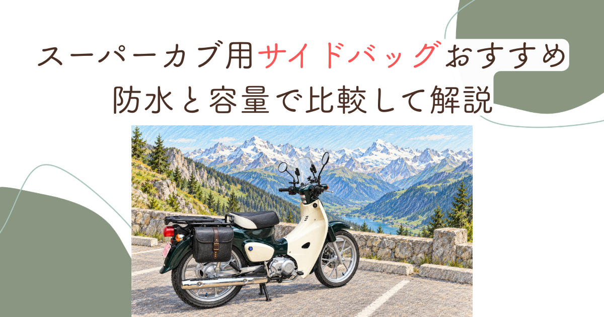 スーパーカブ用サイドバッグおすすめ｜防水と容量で比較して解説