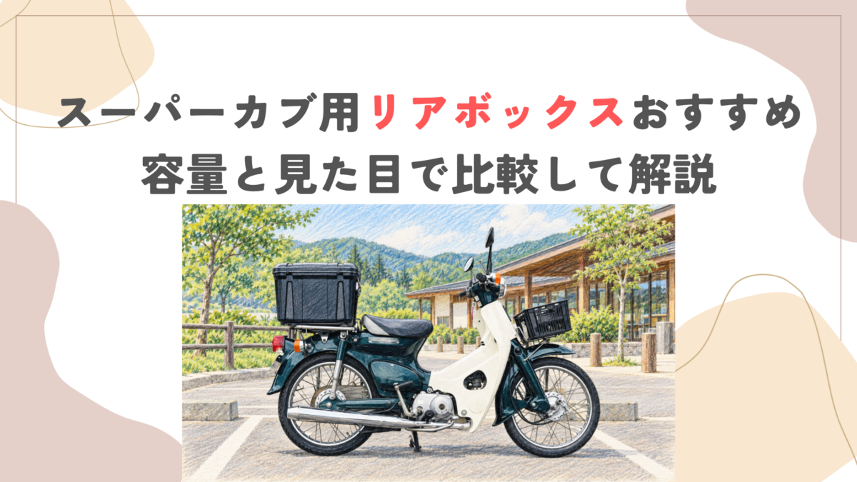 スーパーカブ用リアボックスおすすめ｜容量と見た目で比較して解説
