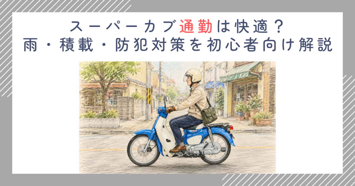 スーパーカブ通勤は快適？雨・積載・防犯対策を初心者向け解説