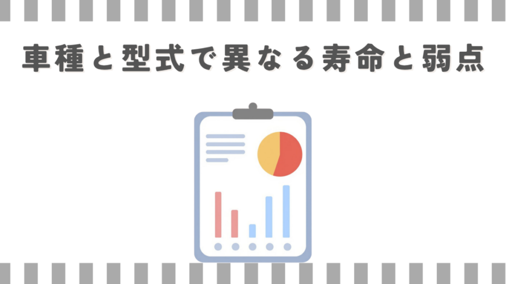 車種と型式で異なる寿命と弱点