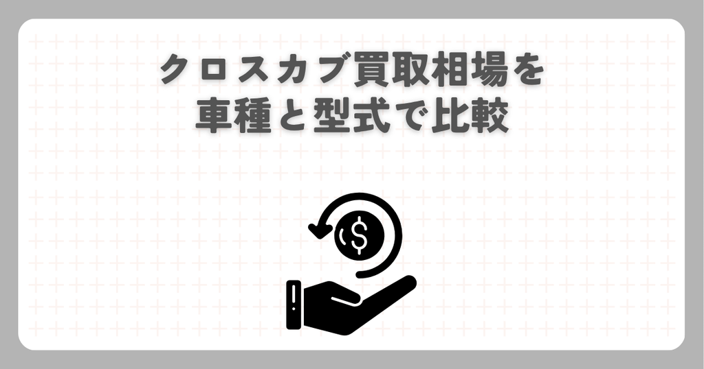 クロスカブ買取相場を車種と型式で比較