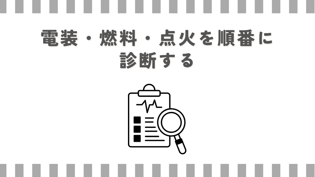電装・燃料・点火を順番に診断する